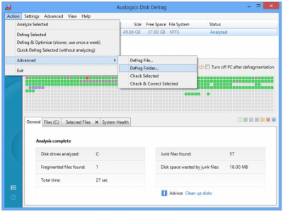 Capture d'écran de l'application Auslogics Disk Defrag - #1