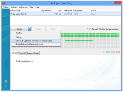 Capture d'écran de l'application Auslogics Disk Defrag - #2