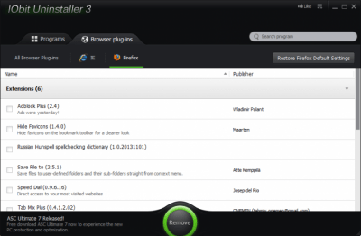 Capture d'écran de l'application IObit Uninstaller - #2