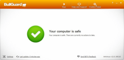 Capture d'écran de l'application BullGuard Antivirus - #1