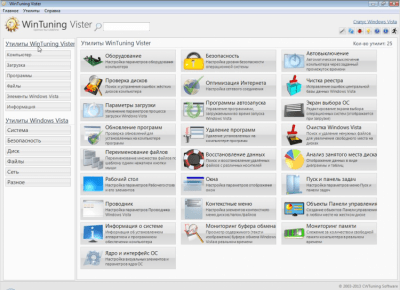 Capture d'écran de l'application WinTuning Vister - #1