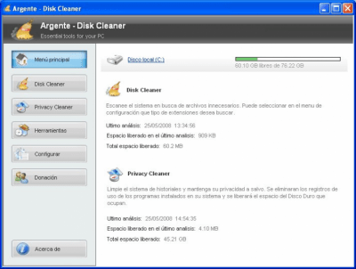 Capture d'écran de l'application Argente - Disk Cleaner - #1