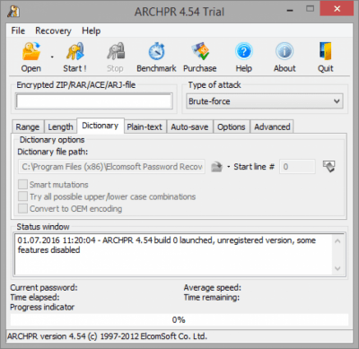 Capture d'écran de l'application Advanced Archive Password Recovery - #4