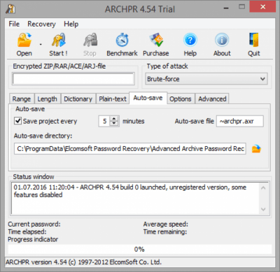 Capture d'écran de l'application Advanced Archive Password Recovery - #5