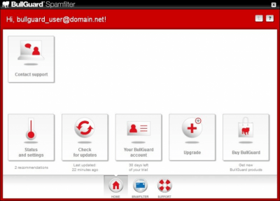 Capture d'écran de l'application BullGuard Spamfilter - #1