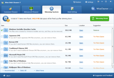 Capture d'écran de l'application Wise Disk Cleaner - #3