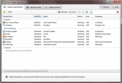 Capture d'écran de l'application Startup Delayer - #3