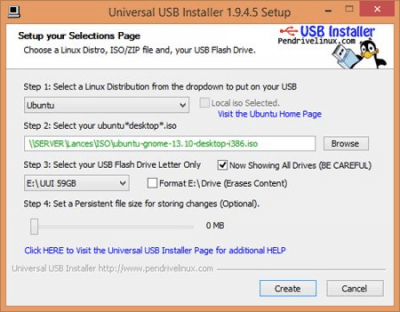 Capture d'écran de l'application Universal USB Installer - #1