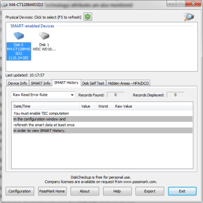 Capture d'écran de l'application DiskCheckup - #3