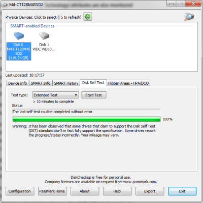 Capture d'écran de l'application DiskCheckup - #4