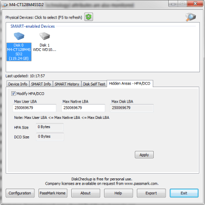 Capture d'écran de l'application DiskCheckup - #5