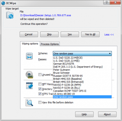 Capture d'écran de l'application BCWipe - #4