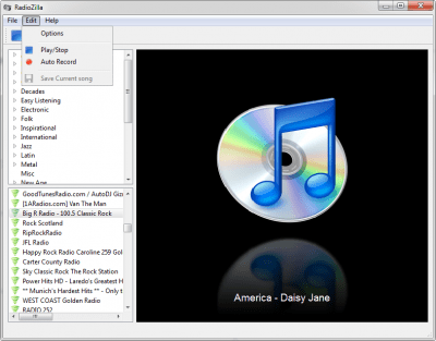 Capture d'écran de l'application RadioZilla - #3