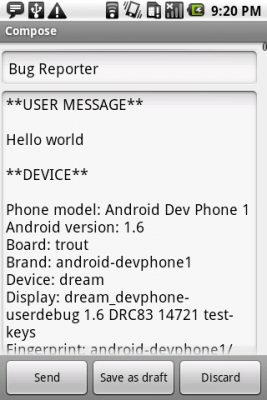 Capture d'écran de l'application Bug Reporter - #1