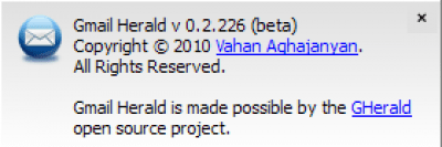 Capture d'écran de l'application GMail Herald - #4