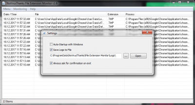 Capture d'écran de l'application File Extension Monitor - #2