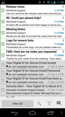 Capture d'écran de l'application TouchDown for Smartphones - #7