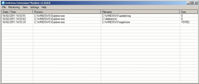 Capture d'écran de l'application Deletion Extension Monitor - #1