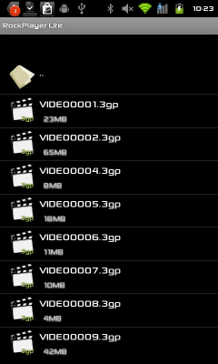 Capture d'écran de l'application RockPlayer Lite - #3