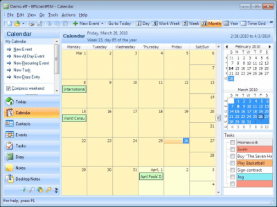 Capture d'écran de l'application Personal Information Manager - #2