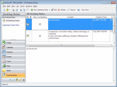 Capture d'écran de l'application Personal Information Manager - #4