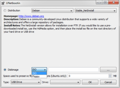 Capture d'écran de l'application UNetbootin - #3