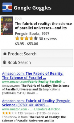 Capture d'écran de l'application Google Goggles - #4