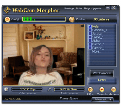 Capture d'écran de l'application AV Webcam Morpher - #1