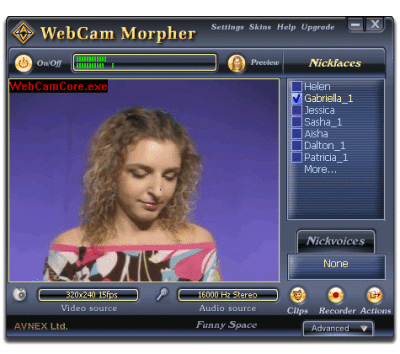 Capture d'écran de l'application AV Webcam Morpher - #5