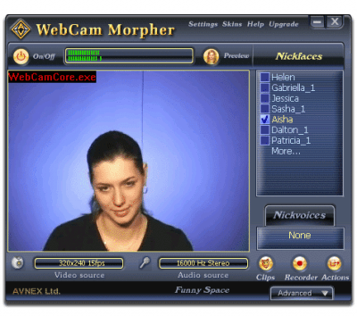 Capture d'écran de l'application AV Webcam Morpher - #6