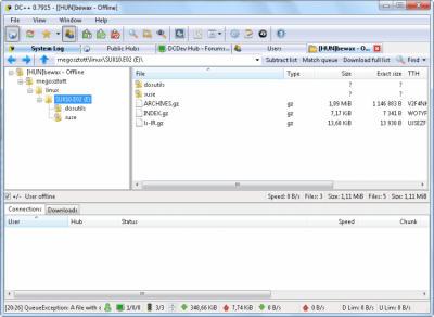 Capture d'écran de l'application DC++ - #5