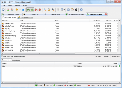 Capture d'écran de l'application DC++ - #7