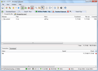 Capture d'écran de l'application DC++ - #8