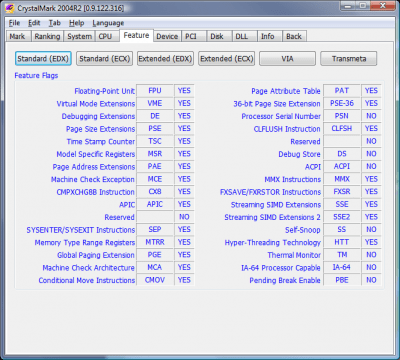 Capture d'écran de l'application CrystalMark - #5