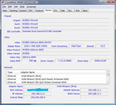 Capture d'écran de l'application CrystalMark - #6