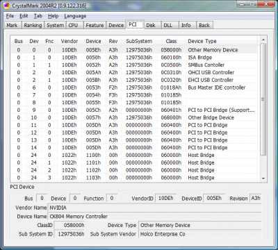 Capture d'écran de l'application CrystalMark - #7