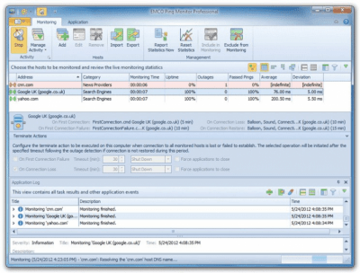 Capture d'écran de l'application EMCO Ping Monitor - #1