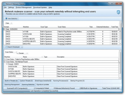 Capture d'écran de l'application EMCO Network Malware Cleaner - #4