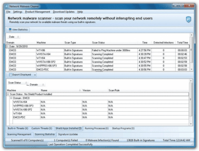 Capture d'écran de l'application EMCO Network Malware Cleaner - #5