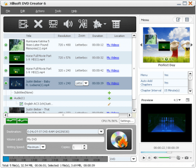 Capture d'écran de l'application Xilisoft DVD Toolkit Platinum - #4