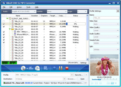 Capture d'écran de l'application Xilisoft DVD to MP4 Suite - #2