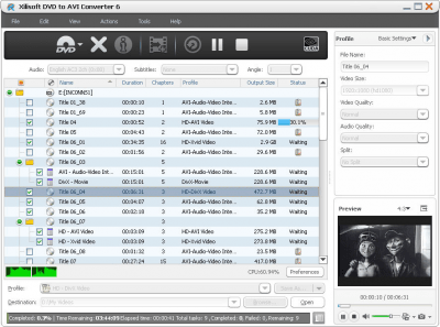 Capture d'écran de l'application Xilisoft DVD to AVI Converter - #1