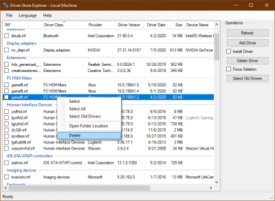 Capture d'écran de l'application DriverStore Explorer - #2
