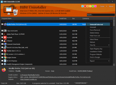 Capture d'écran de l'application HiBit Uninstaller - #6