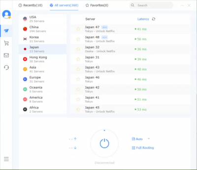 Capture d'écran de l'application FlyVPN - #3