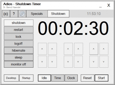 Capture d'écran de l'application Adios - Shutdown Timer - #1