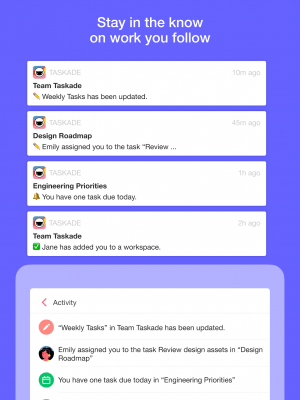 Capture d'écran de l'application Taskade - #11