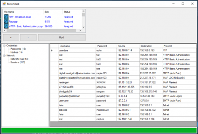 Capture d'écran de l'application BruteShark - #4