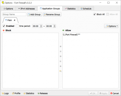 Capture d'écran de l'application Fort Firewall - #3