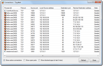 Capture d'écran de l'application TinyWall - #5